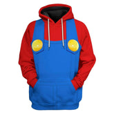 Super Mario Bros - Mario Cosplay Hoodie Printed Hooded Sweatshirt Men Women Casual Pullover Streetwear