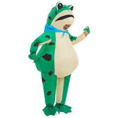 Adults Inflatable Frog Costume Funny Green Frog Cosplay Air Blow Up Suit Carnival Festival Outfit Women Men Clothes