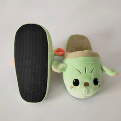 The Mandalorian Baby Yoda Cosplay Plush Shoes Slipper Indoor Floor Slippers - INSWEAR