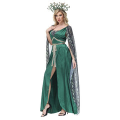 Gorgon Medusa Women Dress Halloween Cosplay Costume Fancy Carnival Outfits - INSWEAR