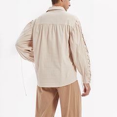 Medieval Gothic Punk Shirt Loose Top Cosplay Costume Halloween Carnival Party Suit