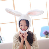 Warm Soft Cozy Plush Fun Easter Bunny Ears Hood Women Costume Hats Christmas Gift - INSWEAR