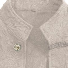 Medieval Vintage Standing Collar Jacquard Jacket Cosplay Costume Halloween Carnival Party Disguise Suit