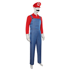 The Super Mario Bros. Movie - Mario Cosplay Costume Shirt Hat Outfits Halloween Party Suit
