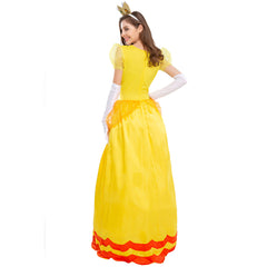 Super Mario Bros Daisy Adult Cosplay Costume Outfits Halloween Carnival Suit