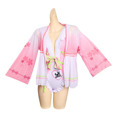 Demon Slayer Kanroji Mitsuri Cosplay Costume Swimsuit Outfits Halloween Carnival Suit