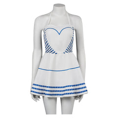 2023 Barbie Movie Margot Robbie Barbie Blue Dress Outfits Halloween Carnival Suit Cosplay Costume