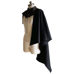 Medieval Men Retro Faux Leather Cape Chest Harness Costume - INSWEAR
