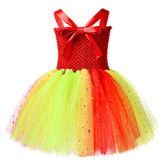 Christmas Clown Mesh Skirt Cosplay Dress Halloween Carnival Costume Dress Up - INSWEAR