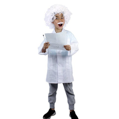 Einstein Scientist Kids Children Cosplay Costume Outfits Halloween Carnival Party Disguise Suit