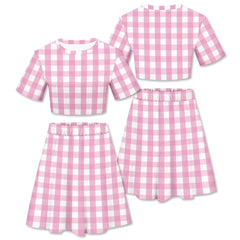 Barbie Cosplay Costume Crop Top Skirt Outfits Halloween Carnival Party Disguise Suit