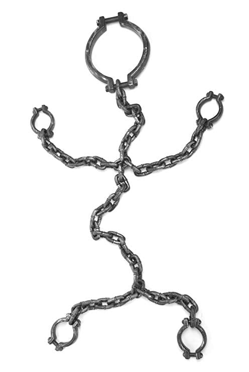 Halloween Plastic Prison Body Shackles Costume Accessory for Haunted Home Halloween Party Decoration Prop Supplies - INSWEAR