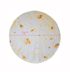 Burrito Wrap Novelty Blanket, Comfort Food Creations Burrito Wrap Novelty Blanket Perfectly Round Tortilla Throw - INSWEAR