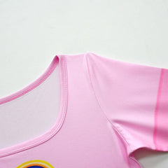 The Super Mario Bros Peach Kids Cosplay Costume Dress Outfits Halloween Carnival Party Suit