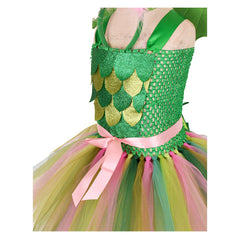 Dinosaur Kids Girls Cosplay Costume Dress Outfits Pink Dress Halloween Carnival Party Suit