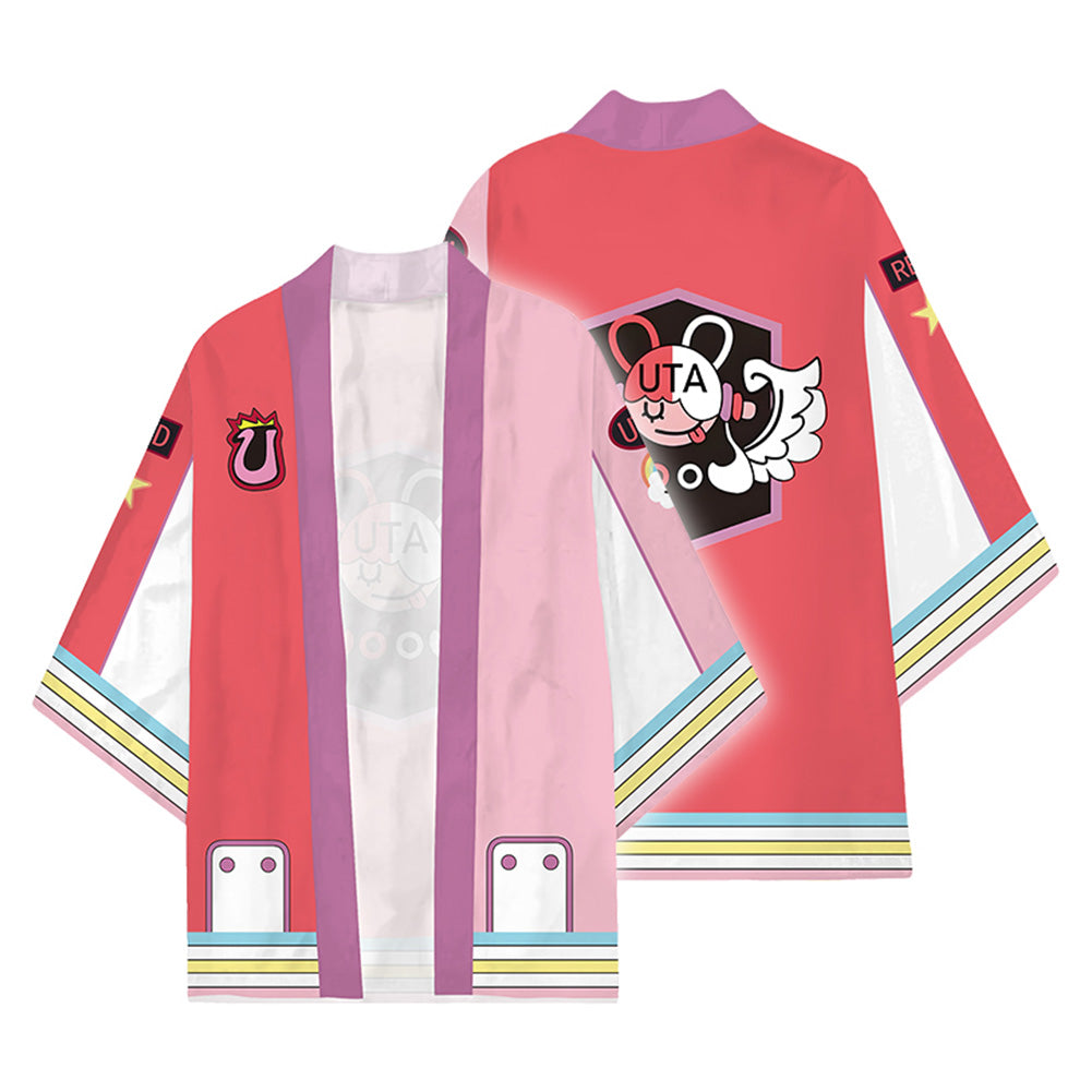 Anime One Piece Film Red Uta Cloak Kimono Cardigan Robe Cosplay Summer Casual Streetwear - INSWEAR