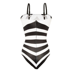 Barbie Black And White Striped Swimsuit Cosplay Costume Halloween Carnival Party Suit