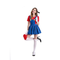 Super Mario Bros Cosplay Costume Dress Hat Outfits Halloween Carnival Party Suit