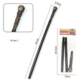 81cm Bronze Detachable Round-head Crutch Cosplay Vintage Decorative Walking Stick Costume Accessories