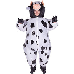 Inflatable Cow Cosplay Costume Halloween Blow up Jumpsuit - INSWEAR