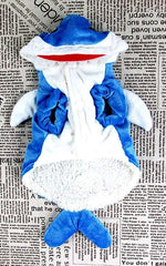 Adorable Blue Shark Halloween Pet Costume Hoodie Coat for Dogs and Cats - INSWEAR