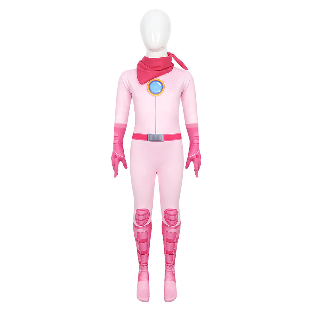 Princess Peach Kids Girls Cosplay Costume Jumpsuit Outfits Halloween Carnival Party Suit