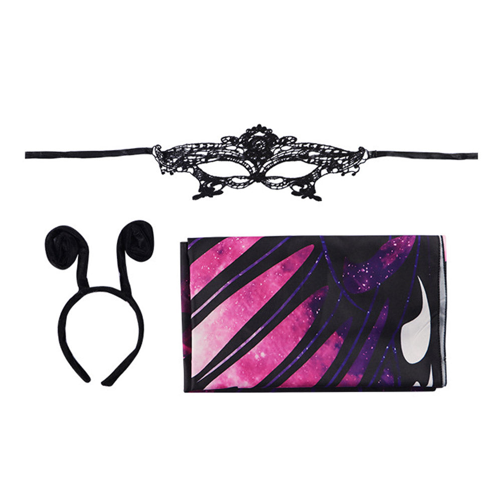 Butterfly Cosplay Cloak Mask Headband Costume Outfits Halloween Carnival Party Suit