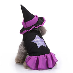 Cute Pet Witch/Wizard Halloween Costume for Dogs & Cat Kitten, Cat Costume Pet Cosutmes - INSWEAR