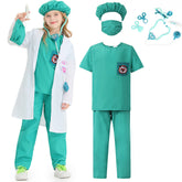 Doctor Green Kids Cosplay Costume Outfits Halloween Carnival Party Disguise Suit