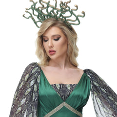 Gorgon Medusa Women Dress Halloween Cosplay Costume Fancy Carnival Outfits - INSWEAR