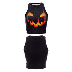 Pumpkin Cosplay Vest Women Summer 3D Print Sleeveless Shirt