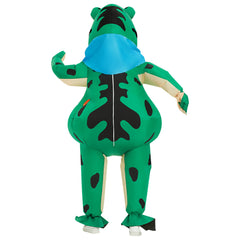 Adults Inflatable Frog Costume Funny Green Frog Cosplay Air Blow Up Suit Carnival Festival Outfit Women Men Clothes
