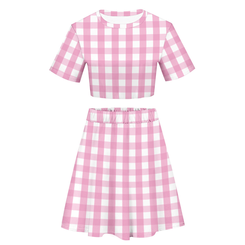 Barbie Cosplay Costume Crop Top Skirt Outfits Halloween Carnival Party Disguise Suit