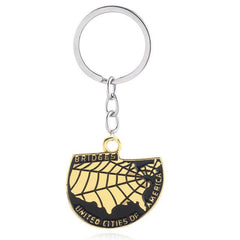 Death Stranding United States Map Choker Necklace Letter Bridges United Cities of America Pendant Necklace - INSWEAR