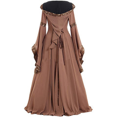 Women Medieval Cosplay Costumes Halloween Carnival Middle Ages Stage Performance Gothic Retro Court Victoria Dress - INSWEAR