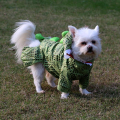 Green Cute Crocodile Shape Pet Clothes Cosplay Soft Texture Dogs Hooded Coat Costume Halloween Pets Supplies - INSWEAR