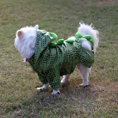 Green Cute Crocodile Shape Pet Clothes Cosplay Soft Texture Dogs Hooded Coat Costume Halloween Pets Supplies - INSWEAR
