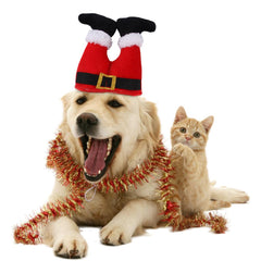 Pet Christmas Santa Pants Funny Headwear Cats Dogs Dress Up Costume Cosplay Accessories - INSWEAR