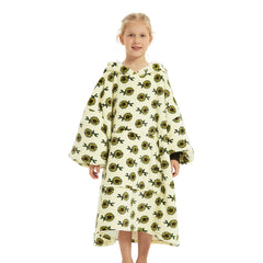 Kids Wearable Hoodie Blankets Oversized Lightweight Warm Cozy Blanket Hoodie Sweatshirt - INSWEAR