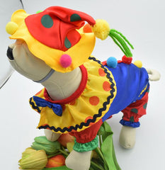 Pet Clown Clothes Cosplay Dress Dogs Cats Halloween Christmas Suit Costume Cat Puppy Clothing - INSWEAR