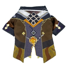 Game Genshin Impact Zhongli Cosplay Cute Little Cat Clothes Coat Costume Take Photo Props Dog Pet Supplies - INSWEAR