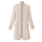 Medieval Vintage Standing Collar Jacquard Jacket Cosplay Costume Halloween Carnival Party Disguise Suit