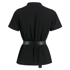 Adult Medieval Pirate Male Short Sleeve Tied Shirt Belts Cosplay Costume Outfits Halloween Carnival Suit