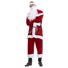 Adult Santa Claus Cosplsy Costume Outfits Christmas Carnival Suit