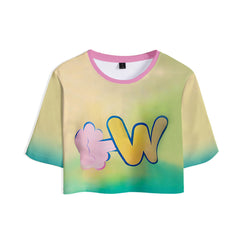 Amber Elemental Wade Kids Children Cosplay Yellow Short Sleeve Top Casual Street T-shirt