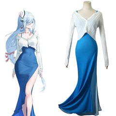 Genshin Impact Shenhe Cosplay Costume Outfits Halloween Carnival Suit