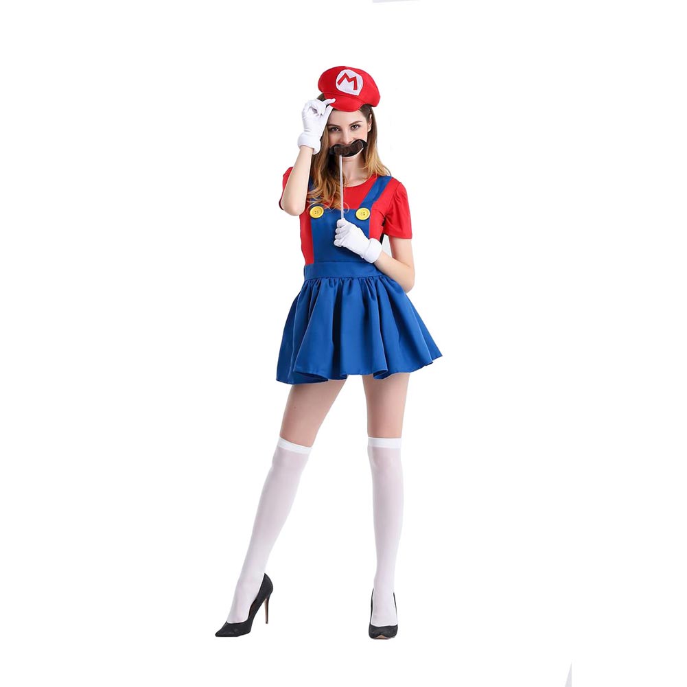 Super Mario Bros Cosplay Costume Dress Hat Outfits Halloween Carnival Party Suit