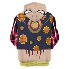 One Piece Monkey D. Luffy Adult Cosplay Hooded Sweatshirt Casual Streetwear Pullover Hoodie Pants Set - INSWEAR