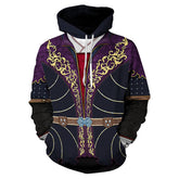 Baldur's Gate Astarion Adult Cosplay Hoodie 3D Printed Hooded Sweatshirt Casual Pullover Hoodie
