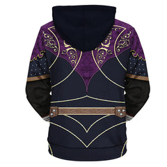 Baldur's Gate Astarion Adult Cosplay Hoodie 3D Printed Hooded Sweatshirt Casual Pullover Hoodie